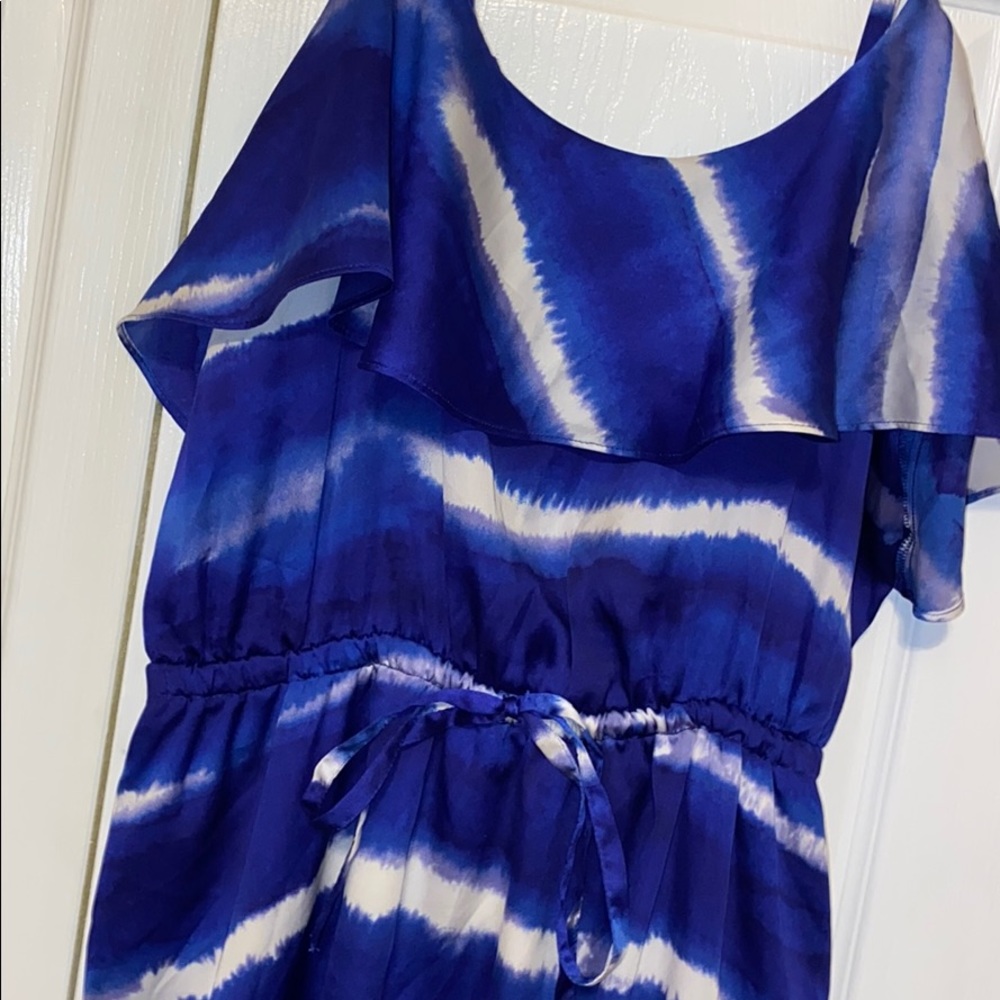 Express Blue Striped Dress